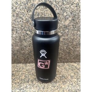 Hydro Flask 32 Oz Black TempShield Insulated Water Bottle W Handle Lid Logo